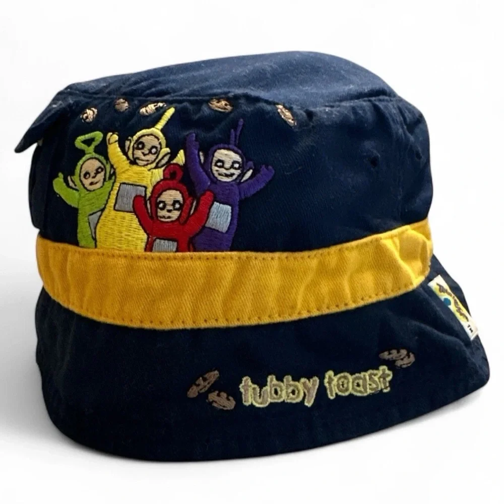 Vintage Childs Unisex Teletubbies Bucket Hat 1999 Tubby Toast - Picture 2 of 7